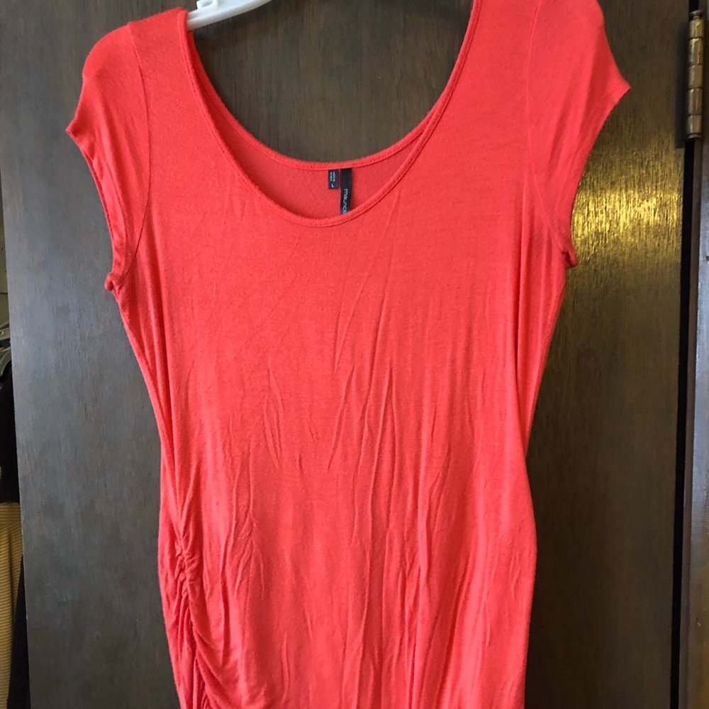 Peach scrunch top